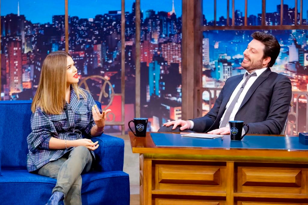 Maisa Silva esteve no The Noite com Danilo Gentili (Foto: Gabriel Cardoso/SBT)