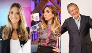 Ticiane Pinheiro, Tatá Werneck e Carlos Alberto de Nóbrega disputam audiência. (Foto: Reprodução)