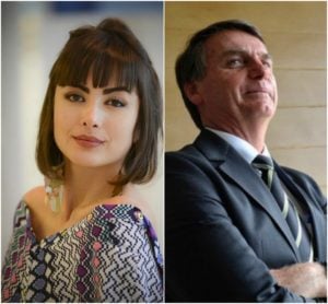 Maria Casadevall e Jair Bolsonaro (Foto: Reprodução)