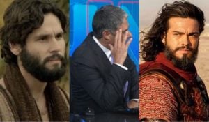 A Terra Prometida e Jesus, novelas bíblicas da Record, venceram o Jornal Nacional na Bahia. (Foto: Reprodução/Montagem)