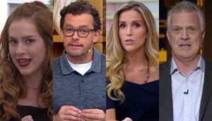 Sophia Abrahão, Fernando Rocha, Mariana Ferrão e Pedro Bial
(Foto: Reprodução/Globo/Montagem TV Foco)