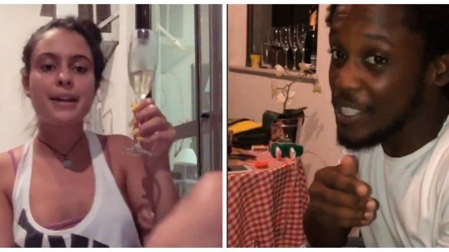 Hana do BBB19 e o ator da Globo Maicon Rodrigues (Foto: Reprodução/ Extra)