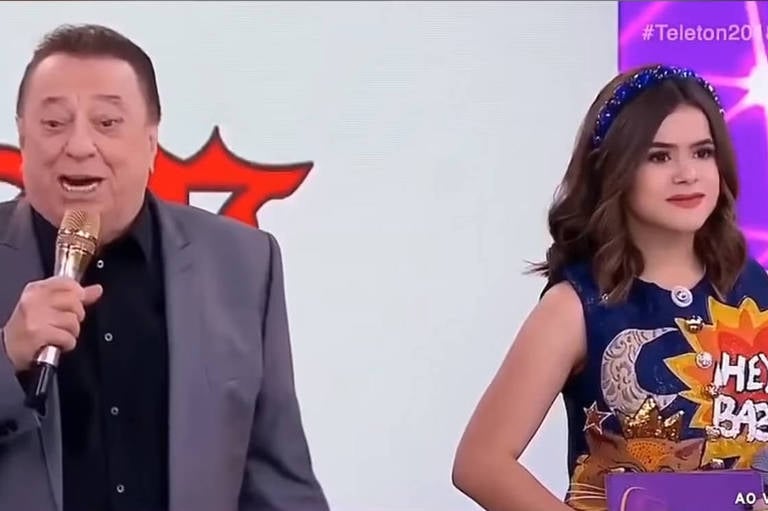 Mais uma da série de estranhamentos entre Raul Gil e Maisa Silva (Foto: Reprodução)