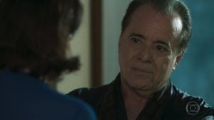 Olavo (Tony Ramos) e Valentina (Lília Cabral) em cena de O Sétimo Guardião
(Foto: Reprodução/Globo)