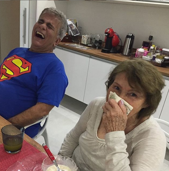 Wagner Montes e Dona Tereza (Foto: Reprodução/ Instagram)