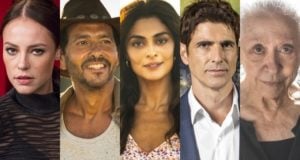 Paolla Oliveira, Marcos Palmeira, Juliana Paes, Reynaldo Gianecchini e Fernanda Montenegro em A Dona do Pedaço
(Foto: João Miguel Júnior/João Cotta/Montagem TV Foco)