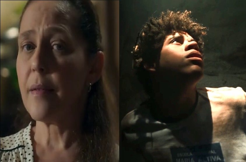 Judith e Feijão em O Sétimo Guardião (Foto: Reprodução/ Globo)
