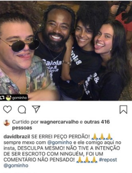 David Brazil se arrepende (Foto: Reprodução)