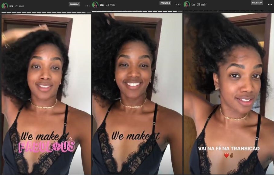 Verdadeiro cabelo da Iza (Foto: Reprodução/ Instagram)