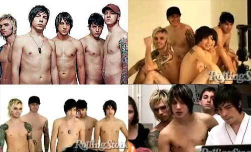 Di, Fi, Gee, Dani e Caco, integrantes do NX Zero, tiram a roupa para a edição brasileira da RollingStone (Foto: Reprodução)