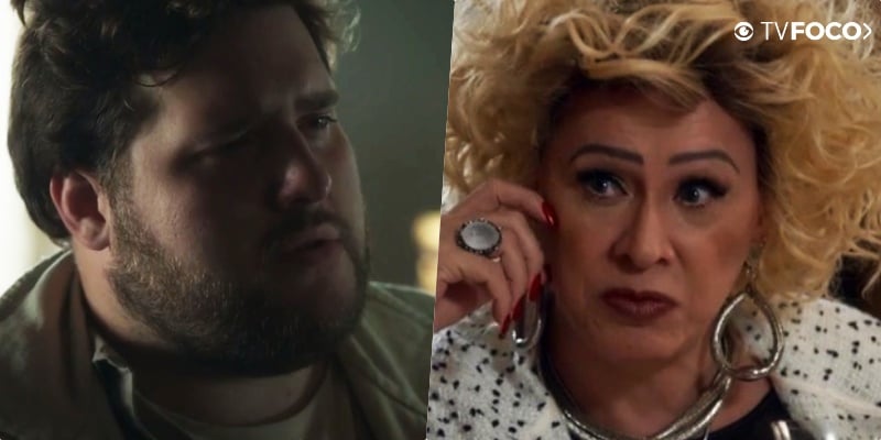 Peçanha (Felipe Hintze) e Marcos Paulo (Nany People) em O Sétimo Guardião