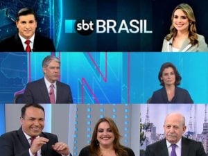 SBT Brasil,  Jornal Nacional e Balanço Geral SP na disputa na premiação do SBT. (Foto: Reprodução/Montagem)