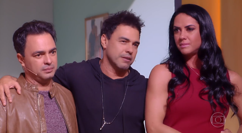 Zezé Di Camargo e Graciele Lacerda no Tamanho Família (Foto: Reprodução/Globo)