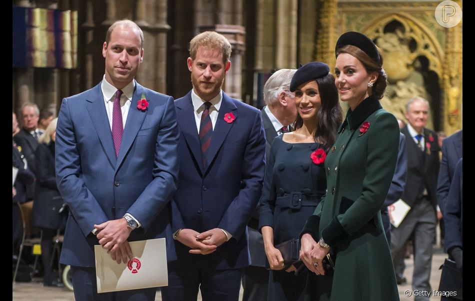 Príncipe Harry, Meghan Markle, Príncipe William e Kate Middleton anunciaram uma divisão na caridade que eles tem (Foto: Reprodução)