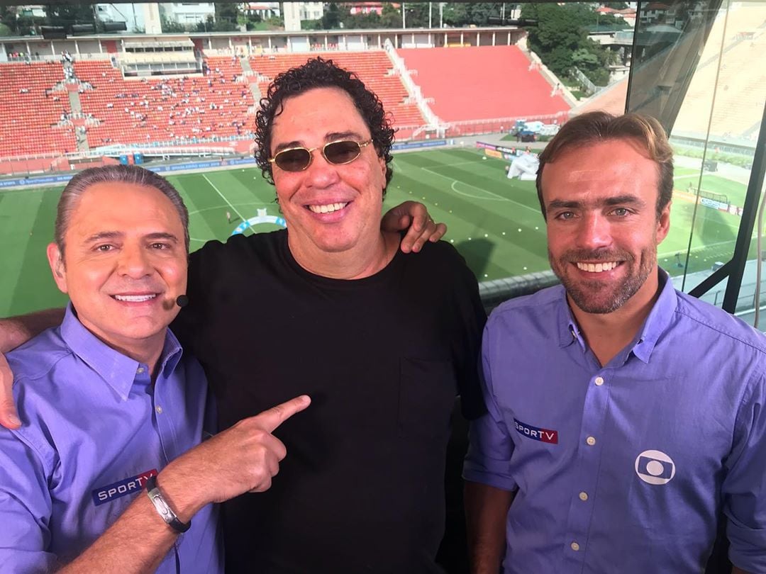 Luis Roberto, Casagrande e Roger integram o time da Globo (Foto: Reprodução/Instagram)