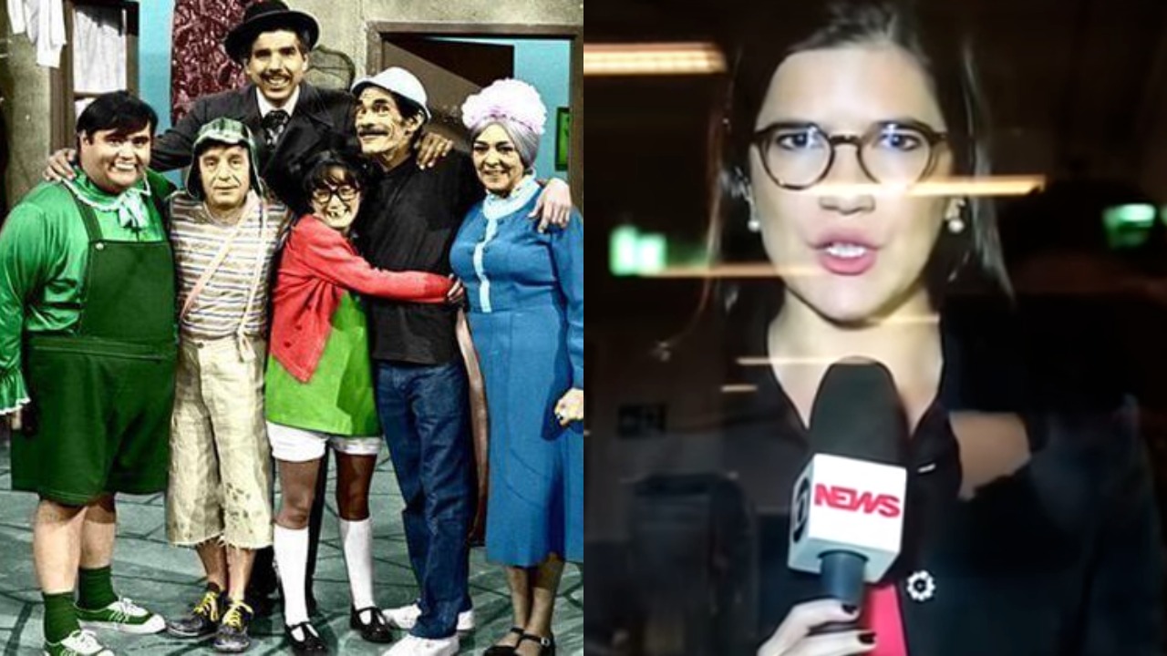 Chaves invadiu sinal da Globo News em gafe histórica (Foto: Montagem/TV Foco)