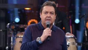 Faustão no comando de seu programa na Globo (Foto: Reprodução)