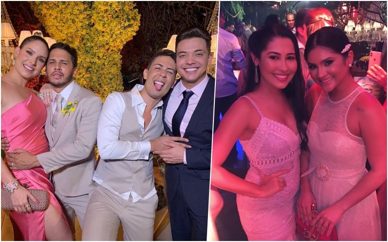 Wesley Safadão com Carlinhos Maia e Mileide Mihaile com Thaynara OG (Foto: Reprodução/Montagem)