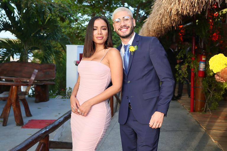 Anitta e Kevinho no casamento de Carlinhos Maia (Foto: Reprodução/Instagram)