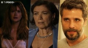 Lilia Cabral, Marina ruy Barbosa, Bruno Gagliasso estão no ar na novela das nove da Globo O Sétimo Guardião (Foto: Montagem/TV Foco)