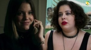 Dalila (Alice Wegmann) e Cibele (Guilhermina Libanio) são primas em Órfãos da Terra da Globo (Foto: Montagem/TV Foco)