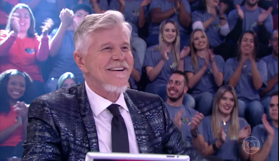 Miguel Falabella durante o Show dos Famosos, do Domingão do Faustão (Foto: Reprodução)