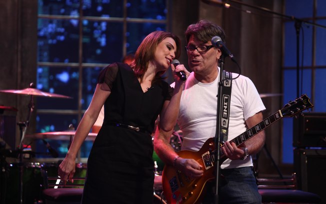 Rachel Sheherazade e Roger Moreira, ambos do SBT (Foto: Reprodução)