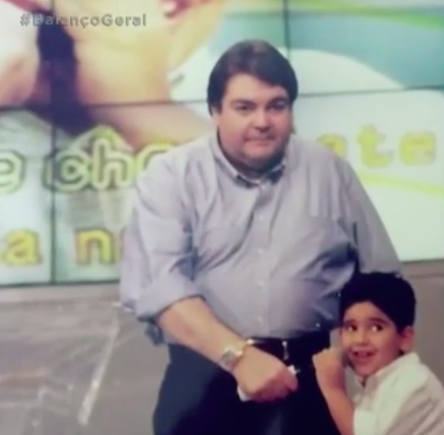 Kalil Taha com Faustão. Xuxa e Moacyr Franco também lamentaram a perda Foto: Reprodução