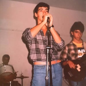 César Tralli no tempo em que era roqueiro - Foto: Reprodução/Instagram