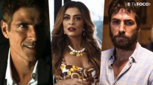 Régis, Maria da Paz e Rael em A Dona do Pedaço (Foto: Montagem/TV Foco)