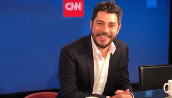 Evaristo Costa na CNN (Foto: Reprodução)