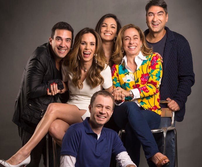 Apresentadores do É de casa: André Marques, Ana Furtado, Patrícia Poeta, Cissa Guimarães (Foto: Reprodução)