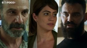 Elias (Marco Ricca), Helena (Carol Castro) e Paul (Carmo Dalla Vecchia) são personagens de Órfãos da Terra da Globo (Foto: Montagem/TV Foco)