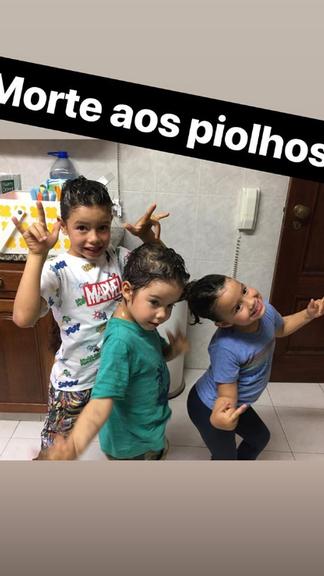 Filhos de Luana Piovani e Pedro Scooby pegam piolho pela segunda vez (Foto: Reprodução/Instagram)