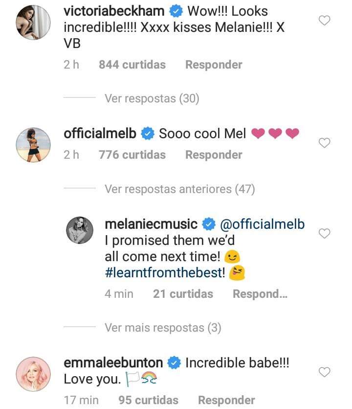 Publicação de Mel C no Instagram (Foto: Reprodução)