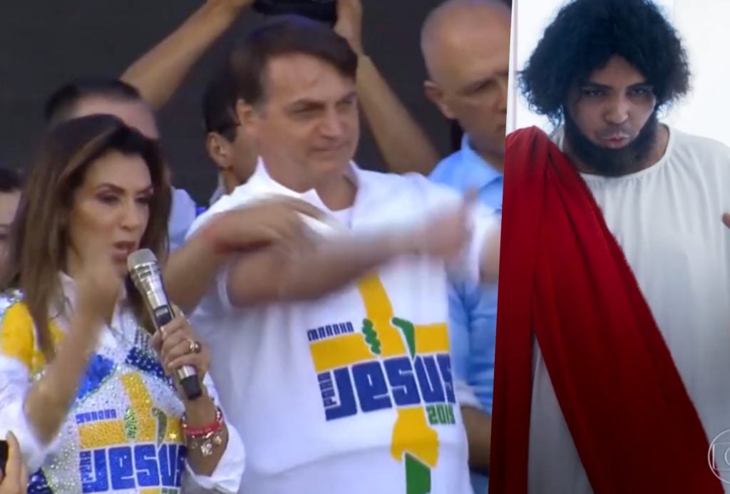 Globo fez pouco caso e detonou Marcha para Jesus com a presença de Bolsonaro