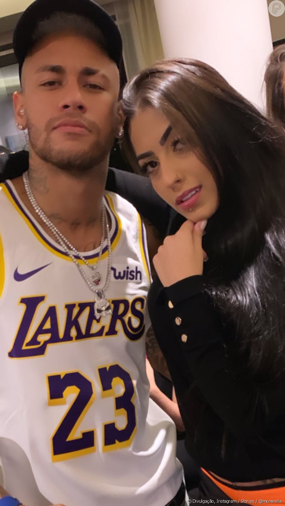 Neymar e MC Tati Zaqui. Foto: Reprodução