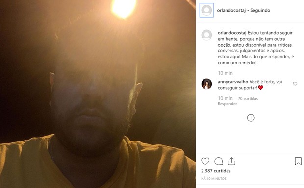 Orlando Costa, ex-noivo de Alinne Araújo, reapareceu