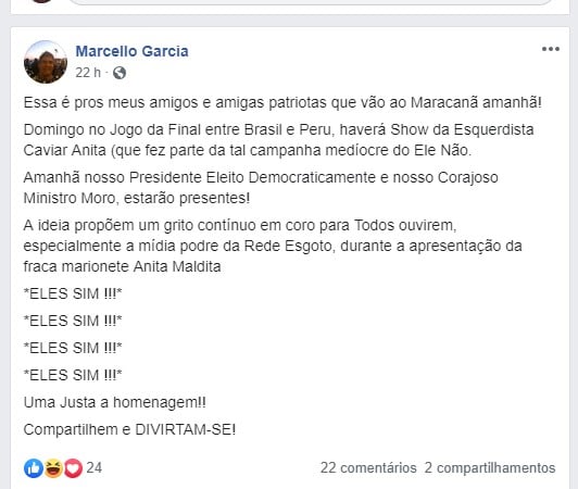 Irmão de Márcio Garcia se descontrola, ataca Anitta e Globo e dispara: “Rede Esgoto” (Foto: Reprodução)
