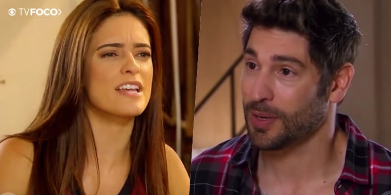 Débora (Lisandra Parede) e Afonso (Victor Pecoraro) formam um casal em As Aventuras de Poliana do SBT