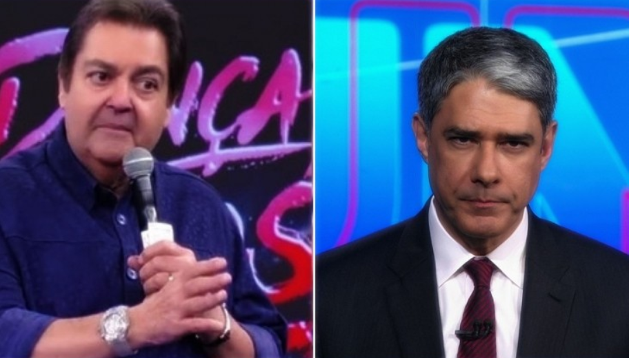 William Bonner lê nota do apresentador Faustão no Jornal Nacional (Foto: Reprodução/Internet)