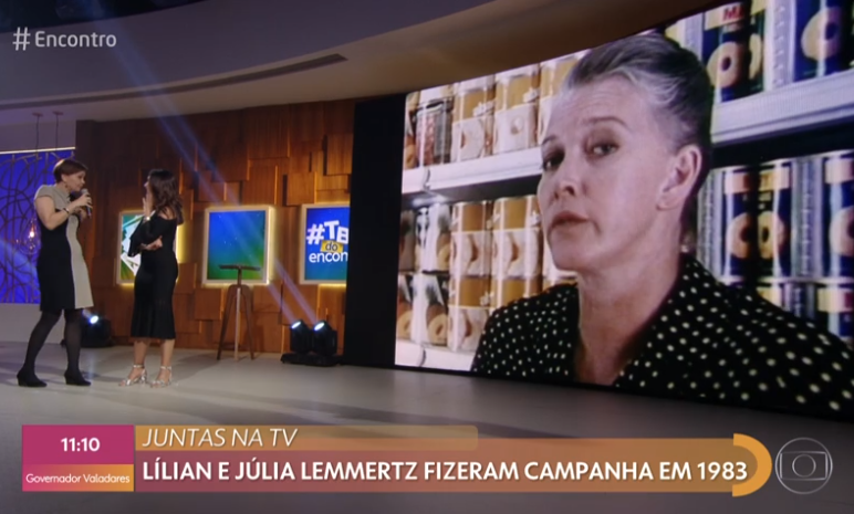 Julia Lemmertz relembrou a mãe no Encontro (Foto: Reprodução/ Globo)