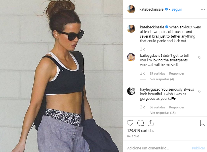 Foto compartilhada por Kate Beckinsale que causou polêmica (Foto: Reprodução)