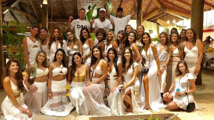 Neymar durante festa de fim de ano. Foto: Reprodução/Instagram