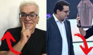 Subiu/Desceu: Walcyr Carrasco segue em alta na Globo e Geraldo Luís com péssimo ibope na Record. (Foto: Reprodução/Montagem)