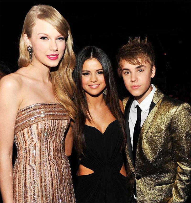 Taylor Swift, Selena Gomez e Justin Bieber (Foto: Reprodução) Taylor Swift, Selena Gomez e Justin Bieber (Foto: Reprodução)