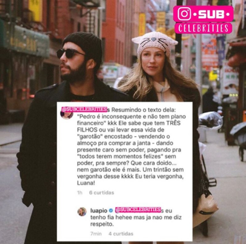 Luana Piovani voltou a atacar o romance de Pedro Scooby com Anitta