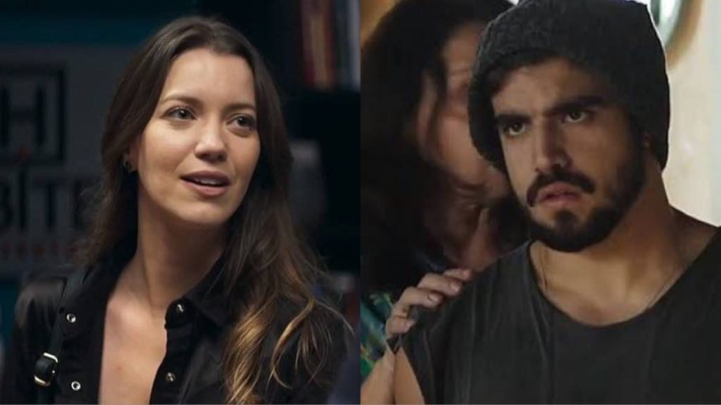 Fabiana (Nathalia Dill) terá traição descoberta por Rock (Caio Castro) em A Dona do Pedaço (Foto: Reprodução/Globo/Montagem TV Foco)