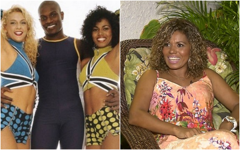 A ex-dançarina do É o Tchan, Débora Brasil amiga de Carla Perez, surpreende o público ai anunciar que se tornou evangélica (Foto: Montagem TV Foco)