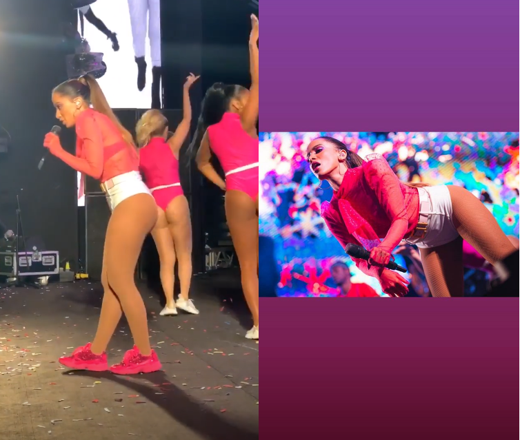 Figurino inicial de Anitta em show (Foto: Reprodução/ Instagram) Figurino inicial de Anitta em show (Foto: Reprodução/ Instagram)
